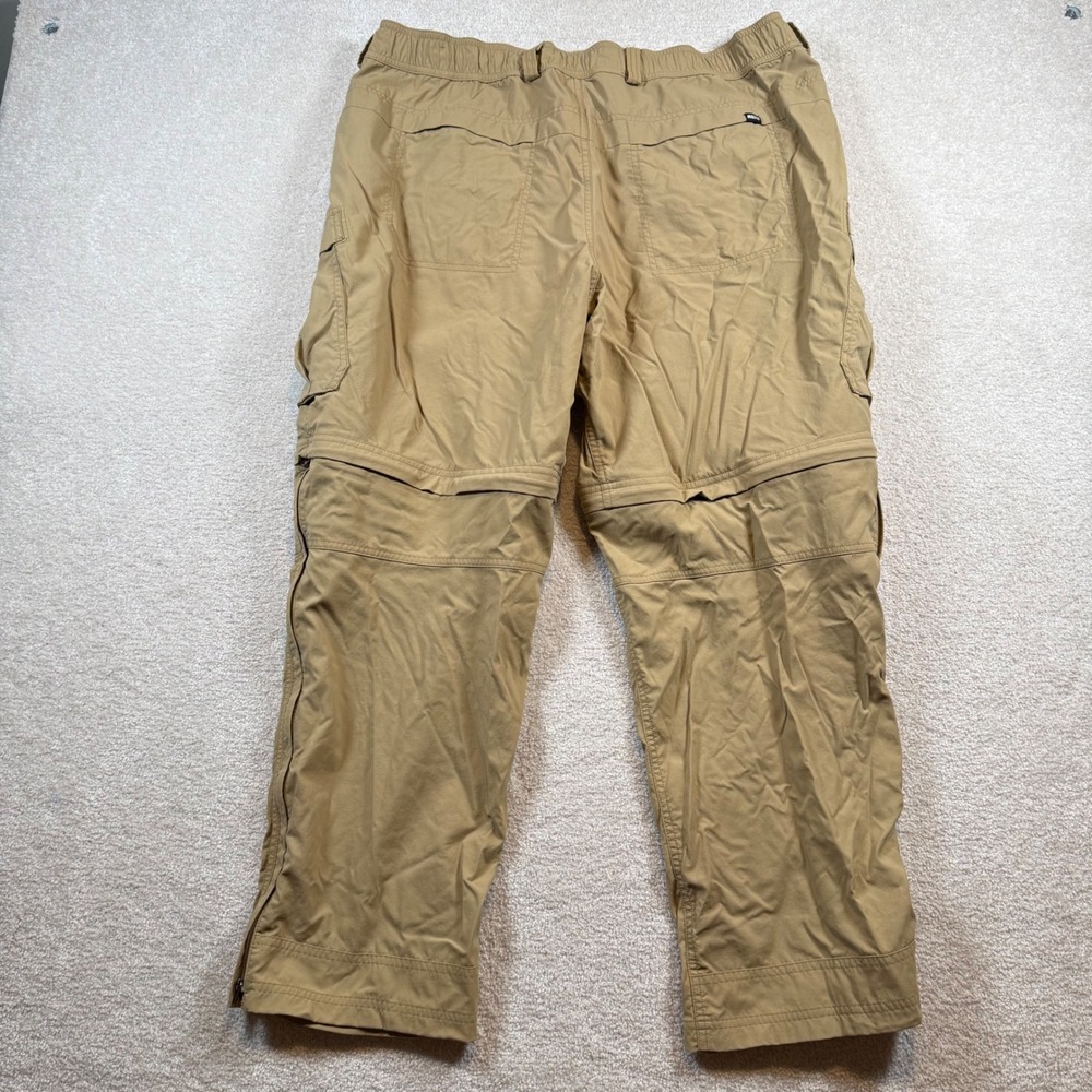 REI Co-op Convertible Cargo Pants Mens 42x30 Tan Sahara Hiking Zip Off Stretch - Picture 3 of 12